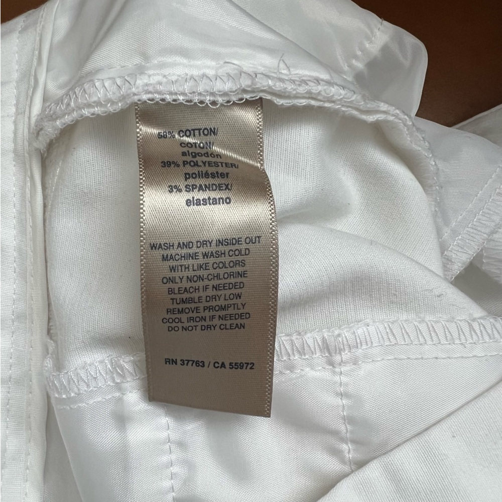 Rafaella Curvy White Straight Leg Trouser Pants Size 6 Sailor Nautical Coastal - Picture 13 of 14